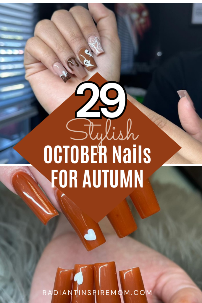 Discover the ultimate collection of 30 October nail ideas in beautiful fall colors. Embrace the season with designs featuring deep greens, warm oranges, and rich reds. Perfect for the autumn months, these fall nails will elevate your look and keep you in style all October long. Save your favorites for your next salon visit