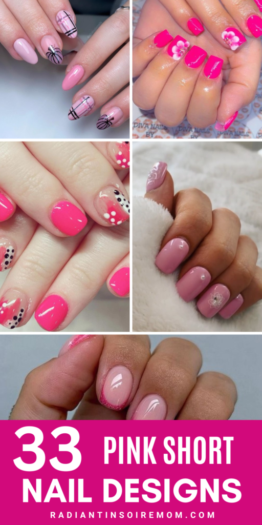 pink short nail designs