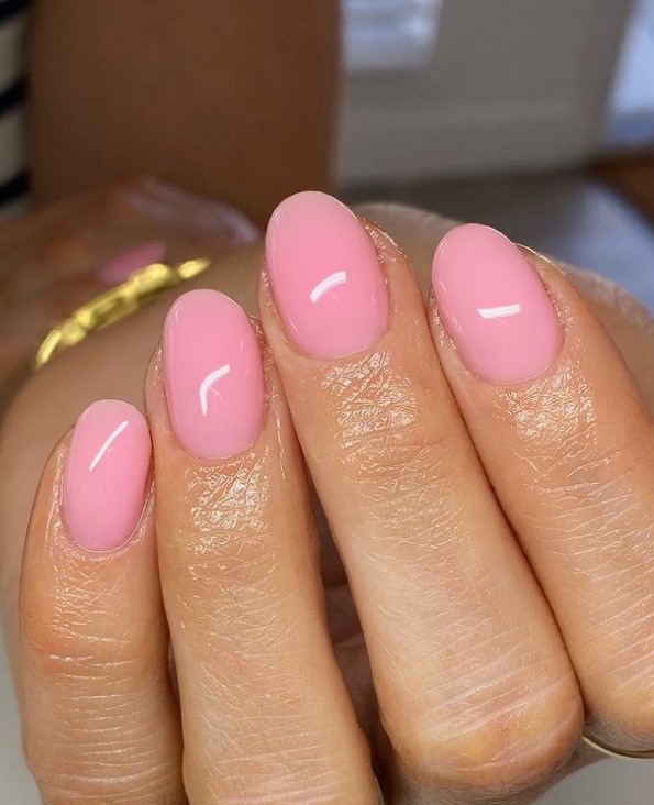 Clean Pink Short Nails