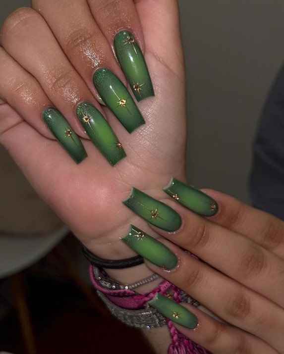 Green Aura Nails