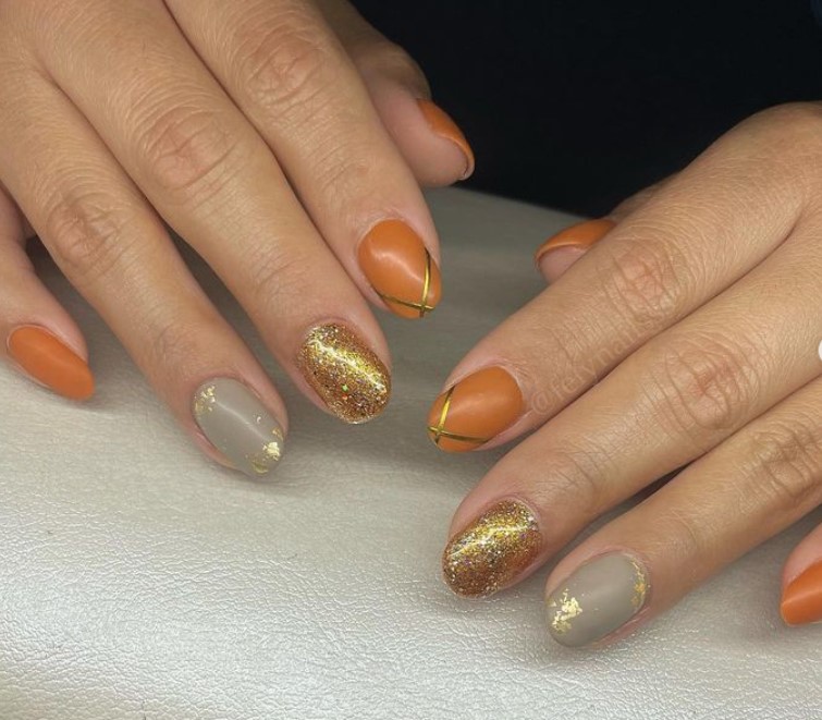 Fall Nails Gel Manicure