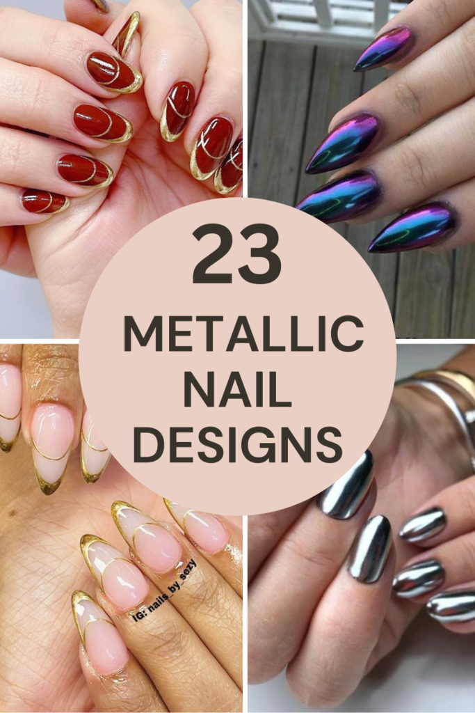 METALLIC NAIL ART DESIGNS