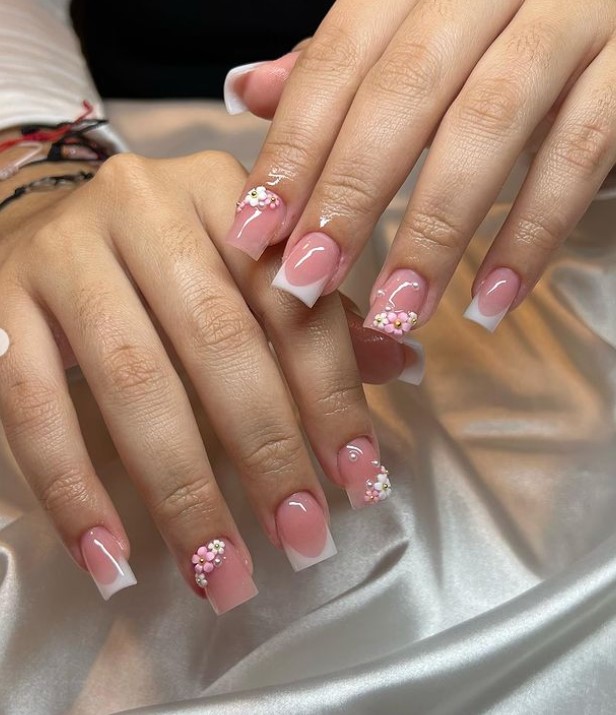 pink short nail designs