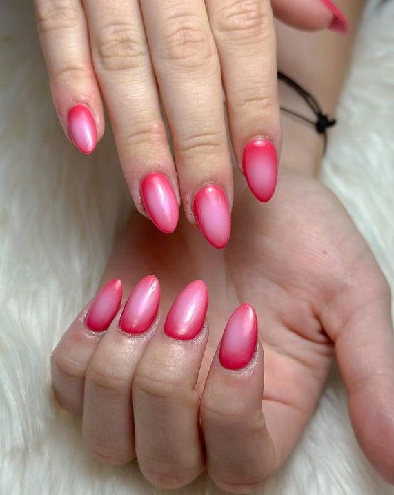 Pink Aura Nails