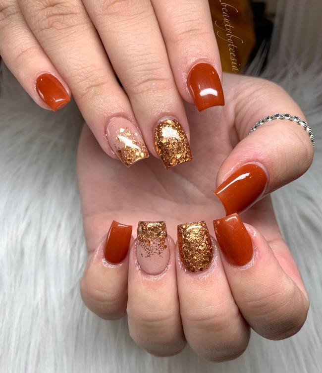 Pumpkin Spice Nails