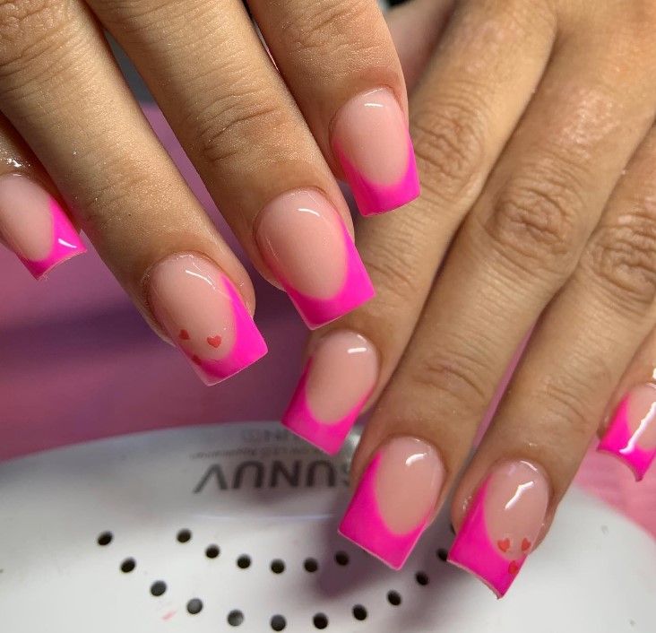 pink short nail designs