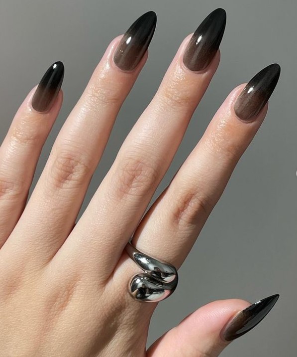 Black Ombre Nails