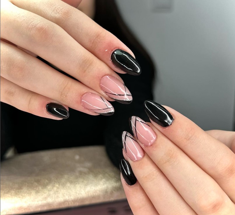 classy black nail ideas