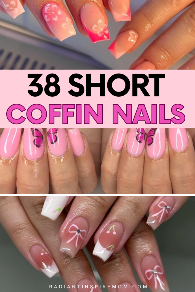 Best short coffin nail designs for  classy and trendy look