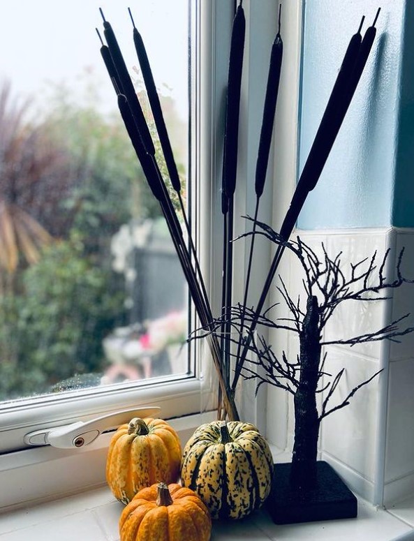 Candles and Pumpkin Halloween Decor