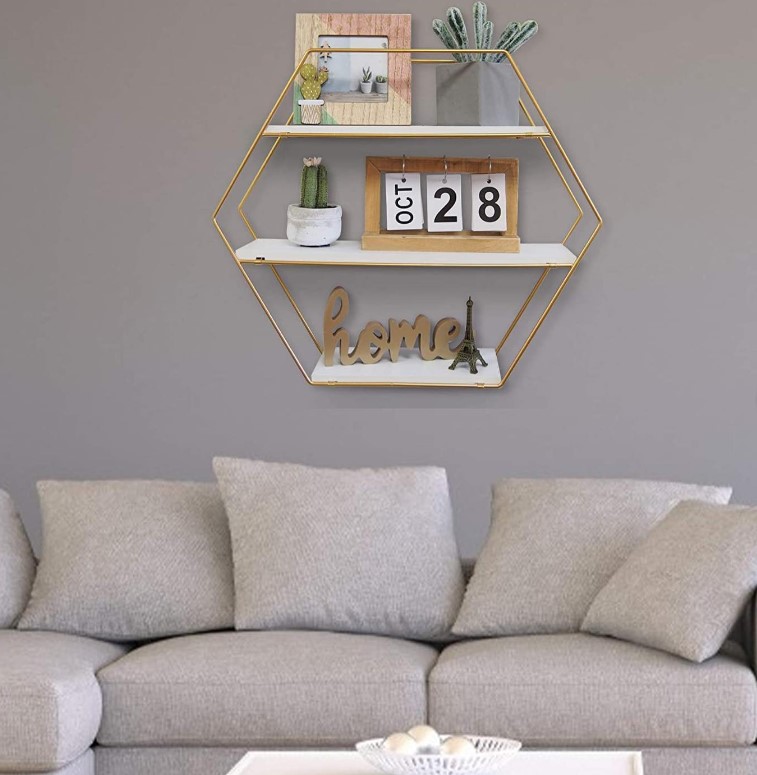 floating shelves for small living spaces, Small Apartment Living Room Ideas