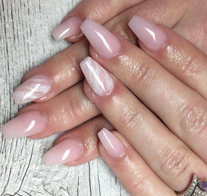 Natural Coffin Short Nails