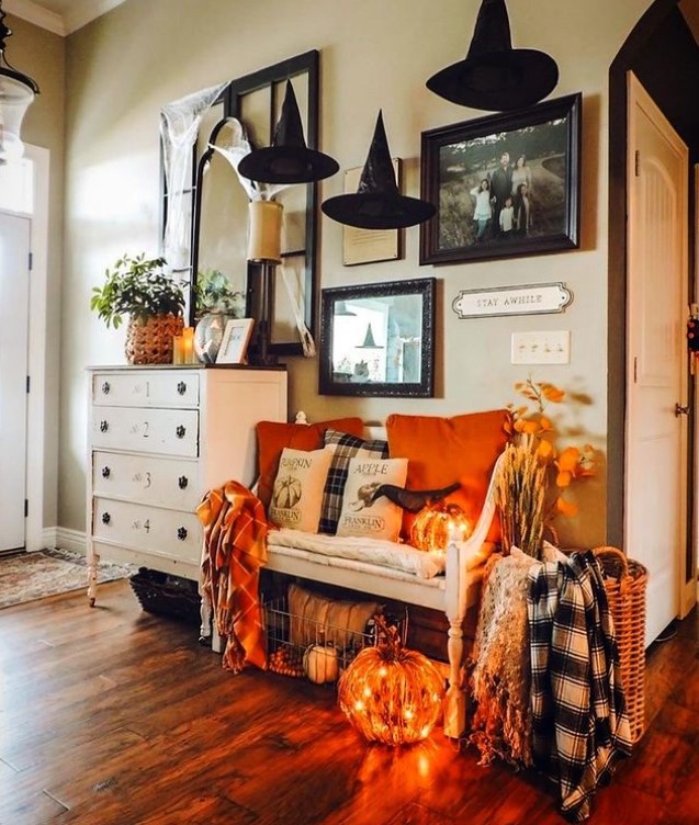 Orange, black Halloween Decor