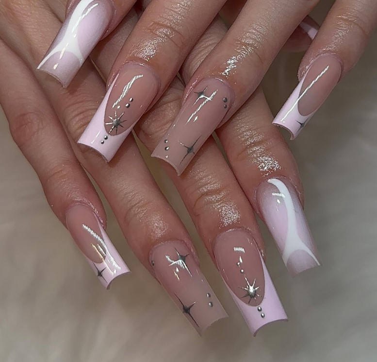 Pink and white set