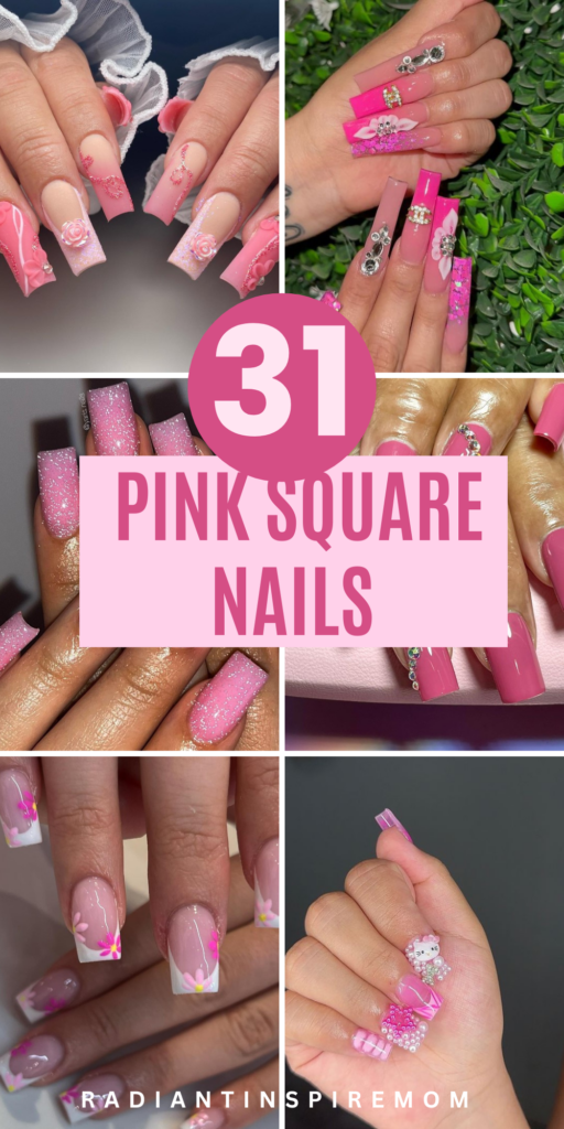 31 stunning pink square nail designs that blend elegance and style. From soft pastels to vibrant hues, find inspiration for your next manicure and embrace the beauty of pink square nails. Perfect for any occasion, these designs will elevate your look effortlessly