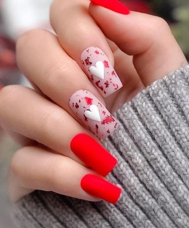  Red Foil Nails