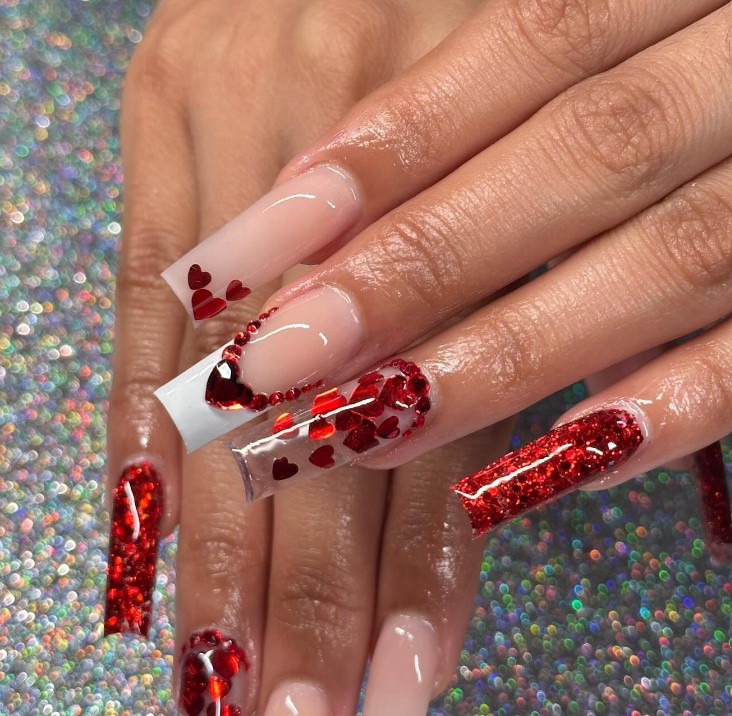 Red Valentine Nails