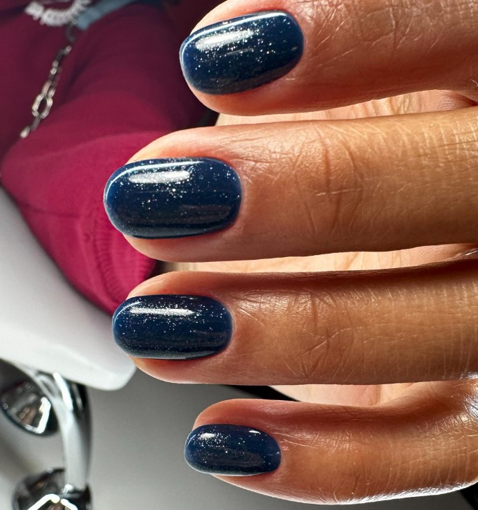 Navy blue with soft shimmer