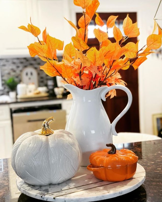 White and Orange Pumpkins