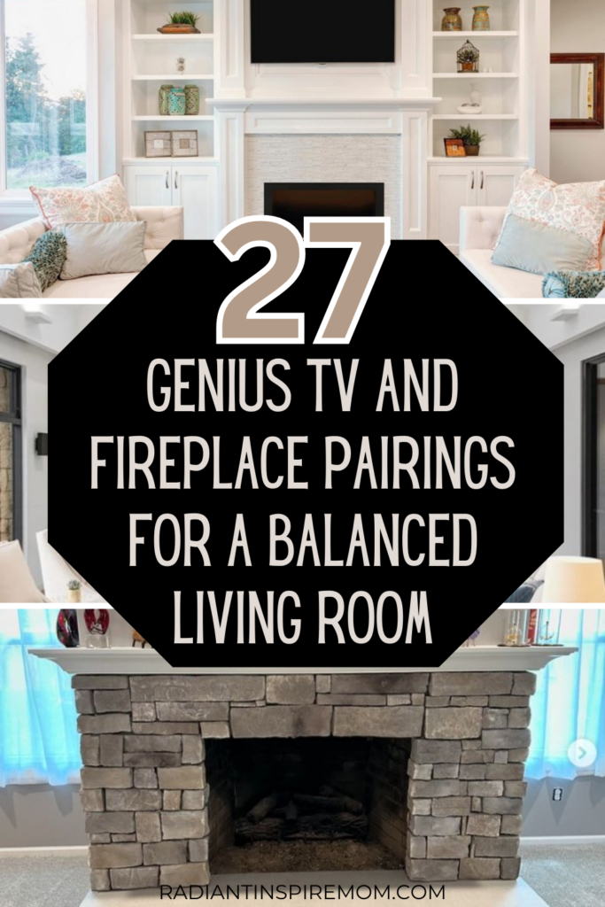 31 Genius TV and Fireplace Pairings for a Balanced Living Room