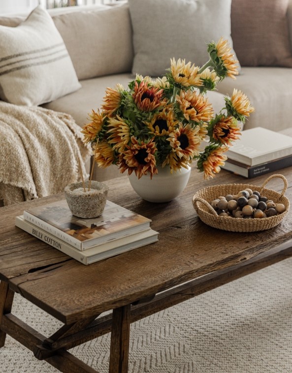 Books and floral Vase