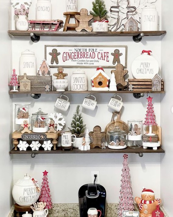 Christmas -Themed Canisters, Christmas Kitchen Decor Ideas