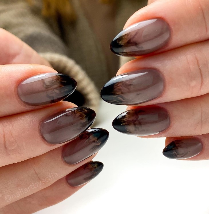 Classy and Smoky Witch Nails