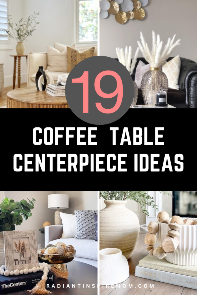 19 stunning coffee table centerpiece ideas to elevate your living room decor. From modern minimalism to cozy farmhouse charm, these creative and versatile styling tips will transform your space with unique touches.