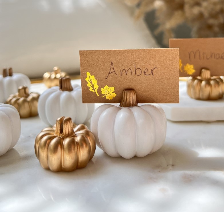 Golden and White Cute Pumpkins