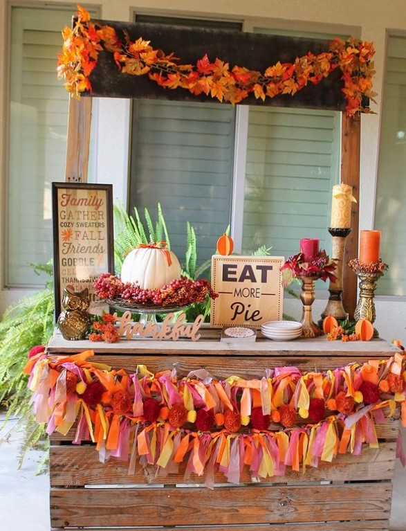 Outside Bar Decor for Thanks giving