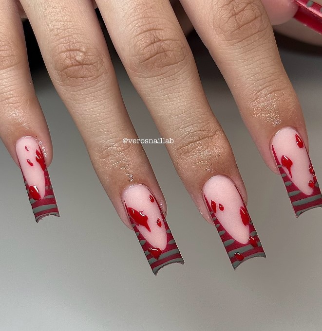 Red Spooky Nails