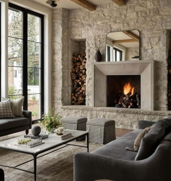 Stone and Wood Combination