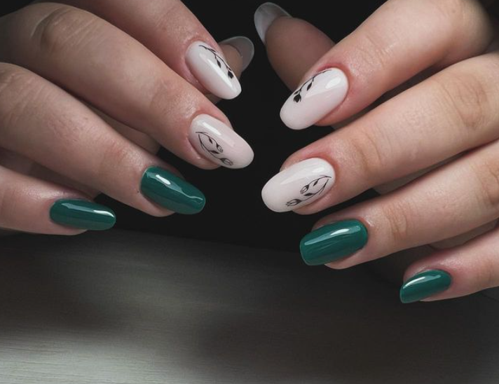 Green Fall Nails