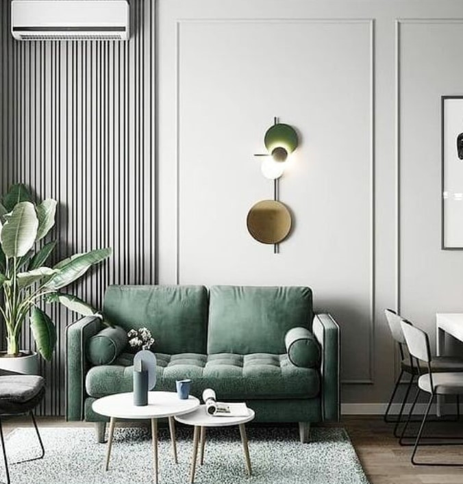 Forest Green Colored Sofa