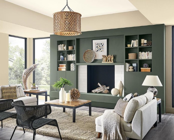 Green Mantel Wall