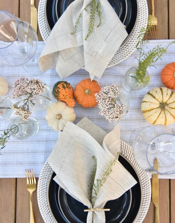 Pumpkins and Cream Napkins