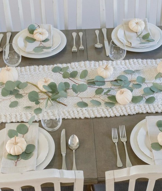 White and green Decor