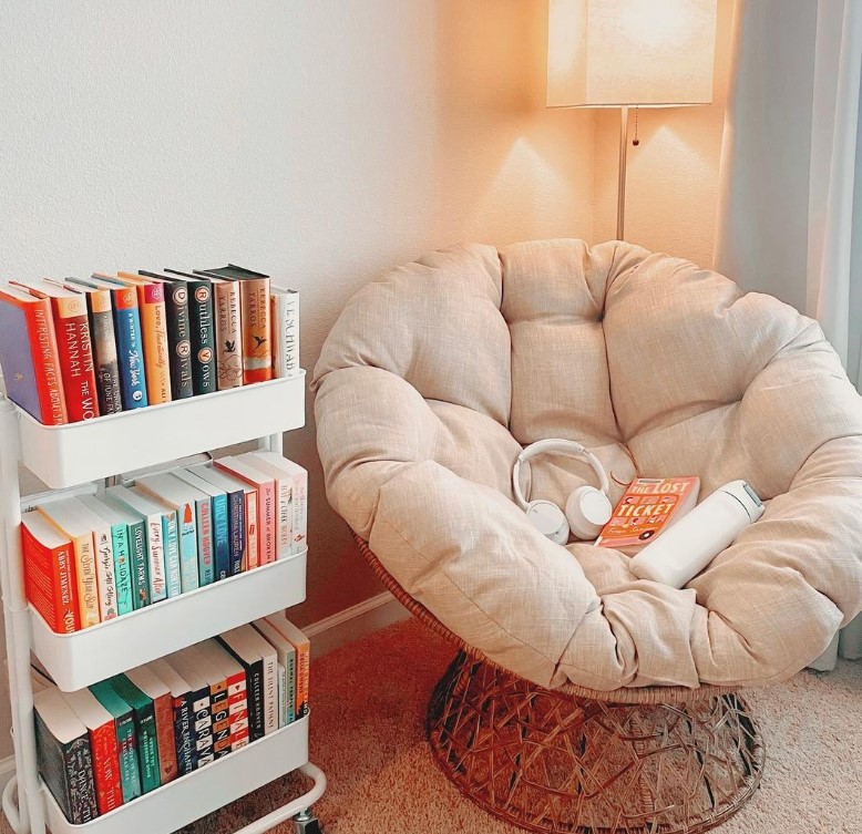 Big Chair and Table With Books