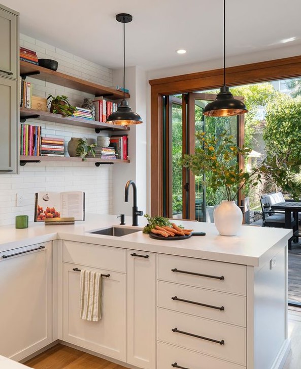 Kitchen with Book shelf