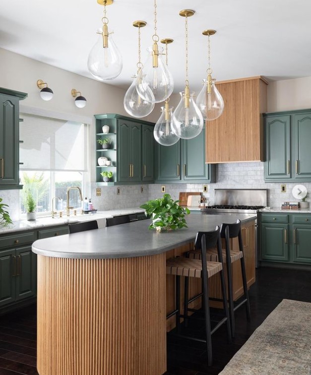 Pendant Lights with Designer Countertop 