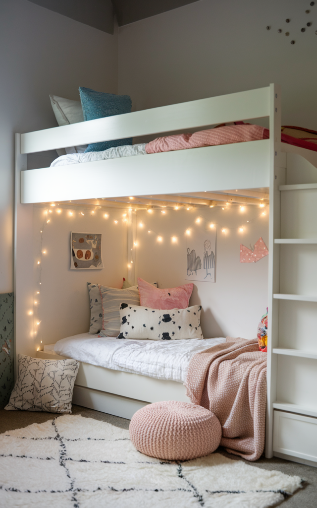 Reading Nook With a Lofty Bed